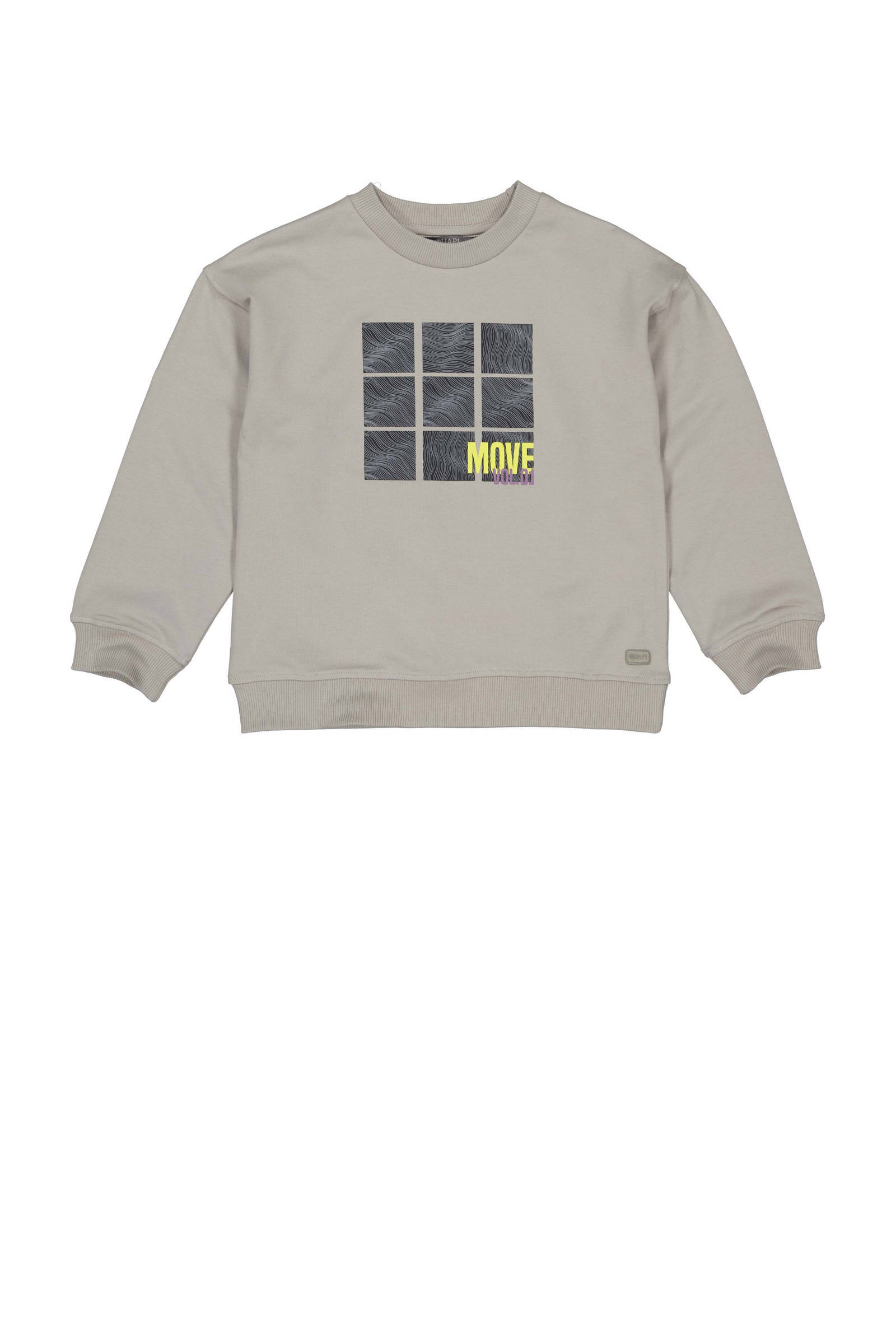 Quapi sweater DANJI met printopdruk grijs