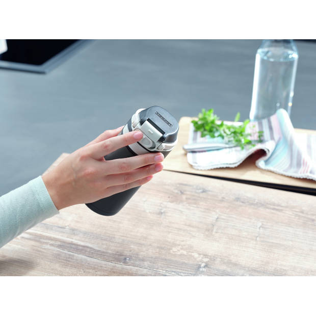 Leifheit Isoleerbeker Flip 350 ml zwart