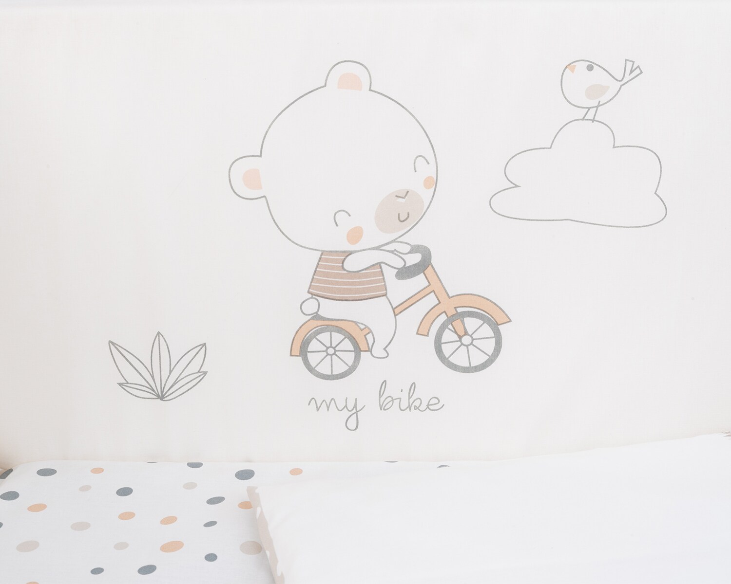 Kikkaboo Babybettwäsche My Teddy 6-teilig Decke 135 x 95 cm Kissen 45 x 35 cm weiß