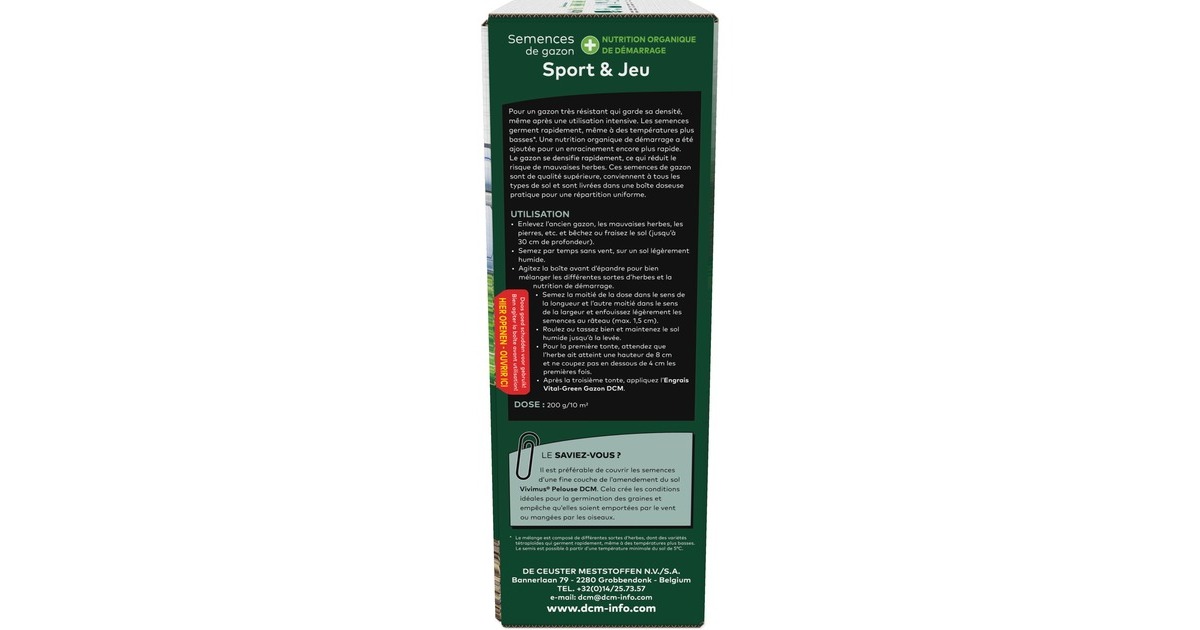 DCMGraszaad Plus Speel & Sport 1 kg zaden  (Tot 50 m²)