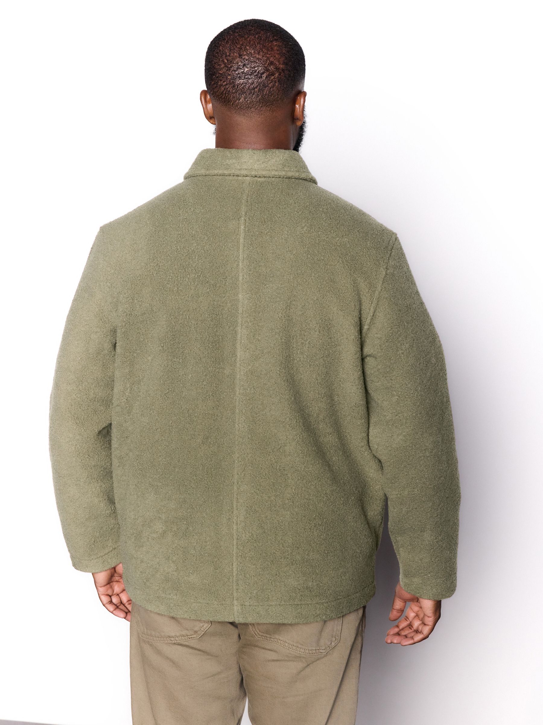 Kakigroen - Wol-look fleece overshirt