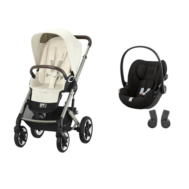 Poussette Duo Talos S Lux TPE Seashell Beige + CLOUD G i-Size Magic Black - CYBEX