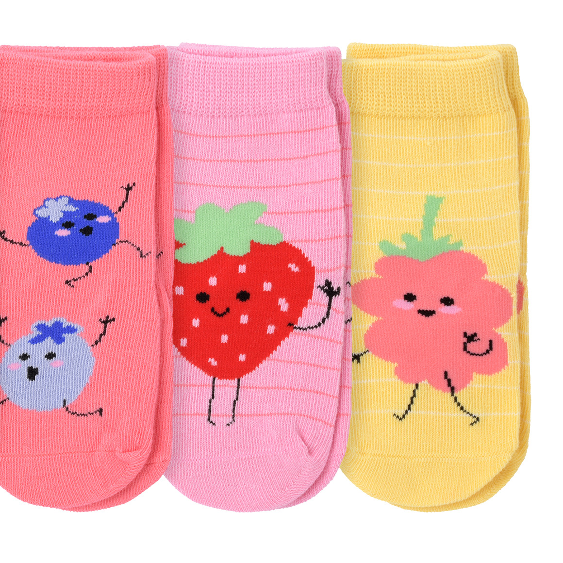 Topomini 5 Paar Baby Socken im Set rosa / gelb / hellgrün