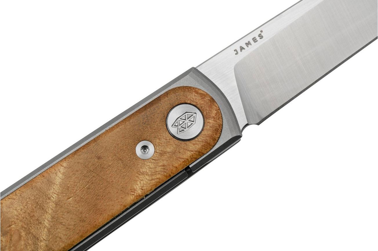 The James Brand The Duval KN109217-00 Sycamore, Stainless Blade, zakmes