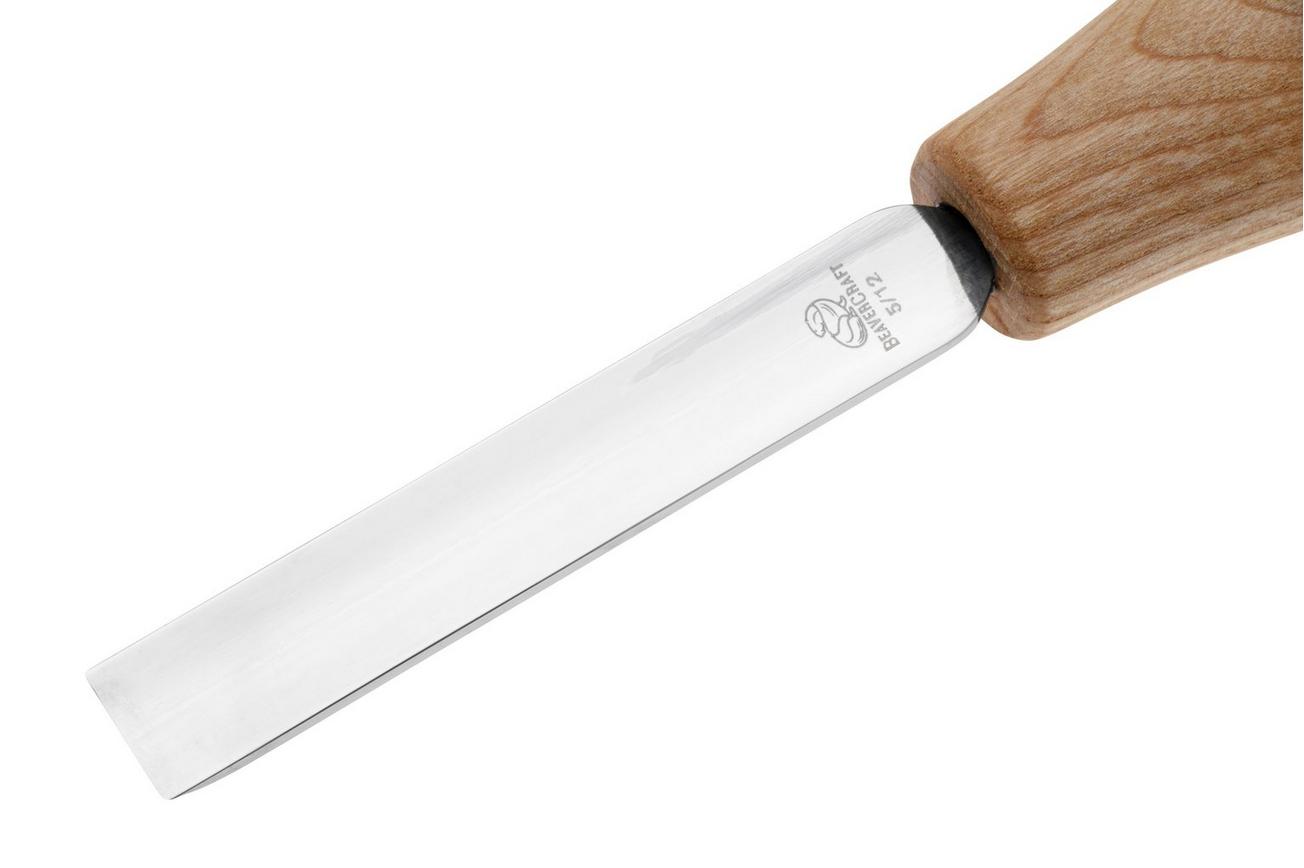 BeaverCraft Palm Chisel P5-12 Straight Rounded Sweep No. 5, 12 mm, handguts