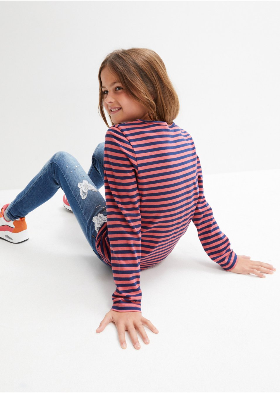 Lot de 2 T-shirts fille à manches longues