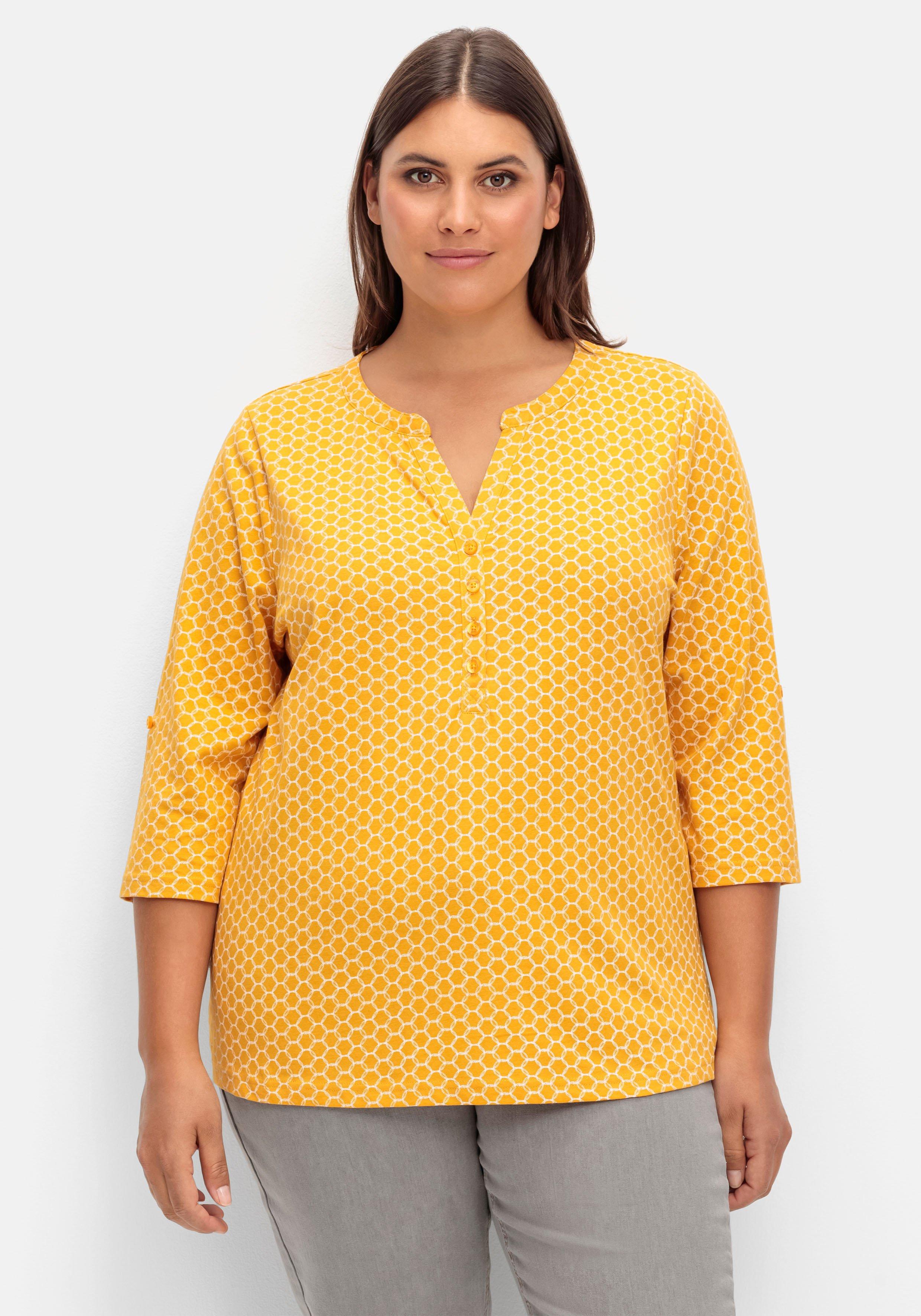 Shirt mit 3/4-Ärmeln und Grafikprint