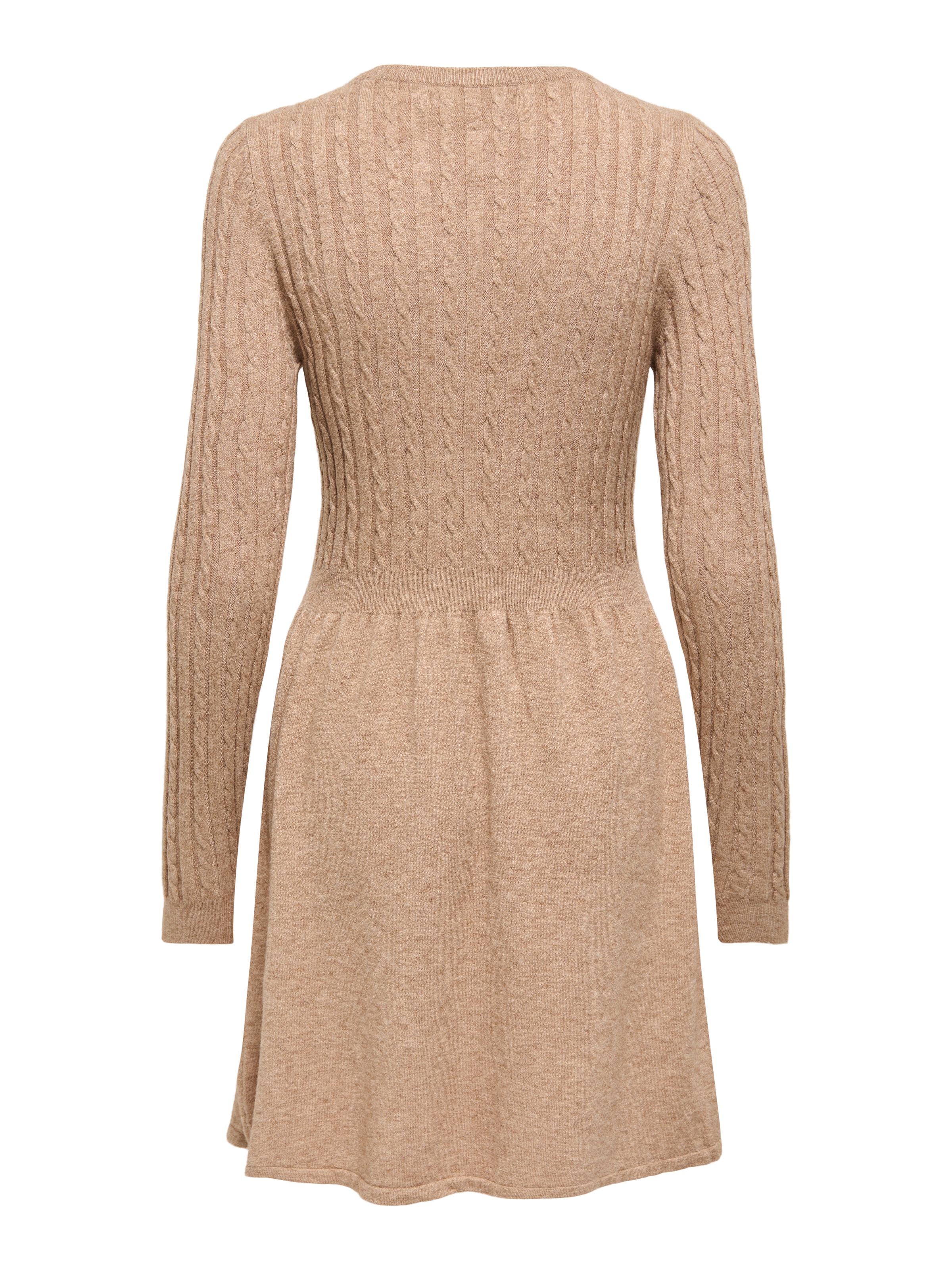 ONLY Strickkleid »ONLFIA LS CABLE DRESS KNT« tailliert und mit dezentem Zopfstrickmuster im Oberteil