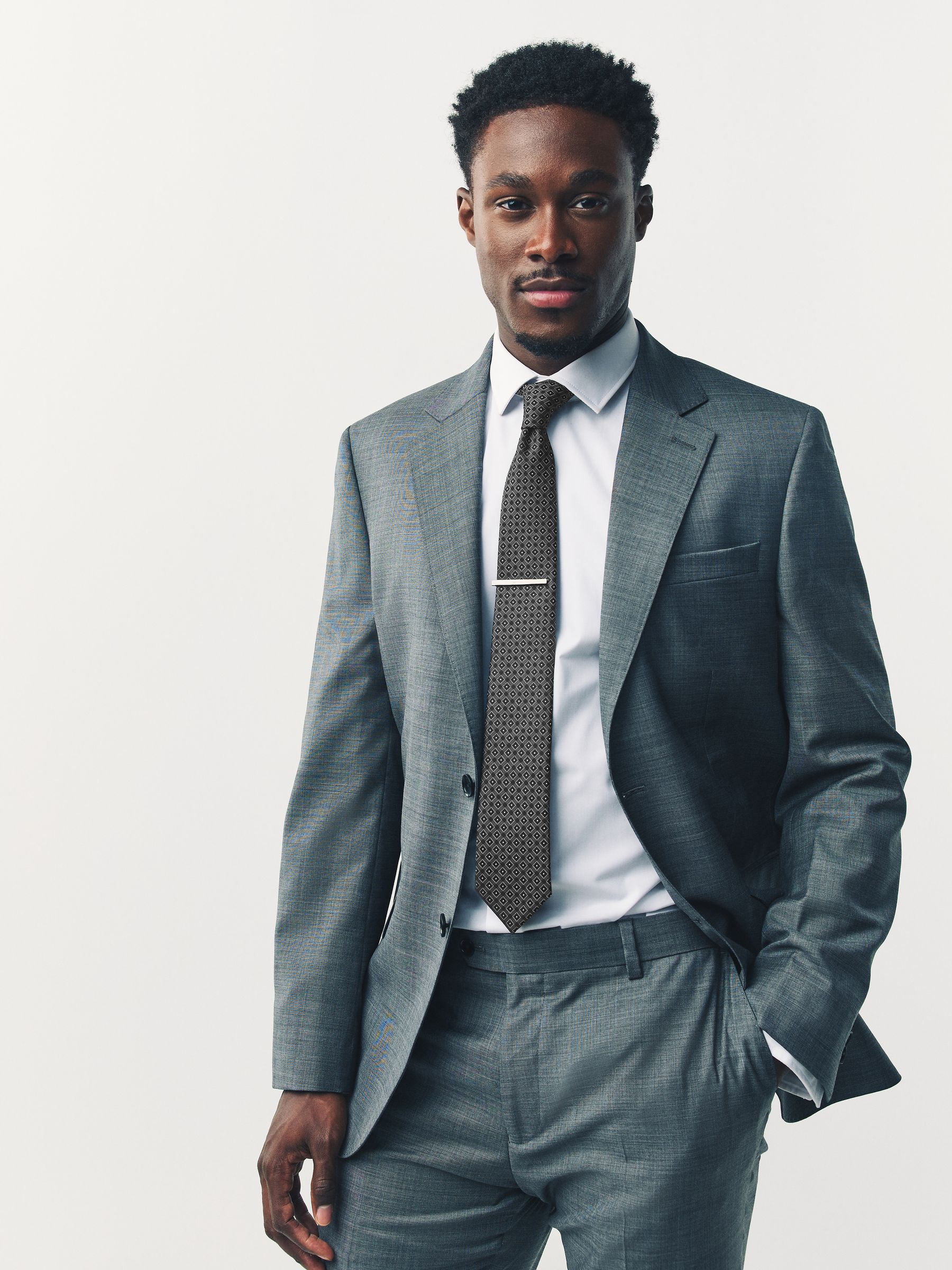 Zwart - Textured Clip Ties 2 Pack