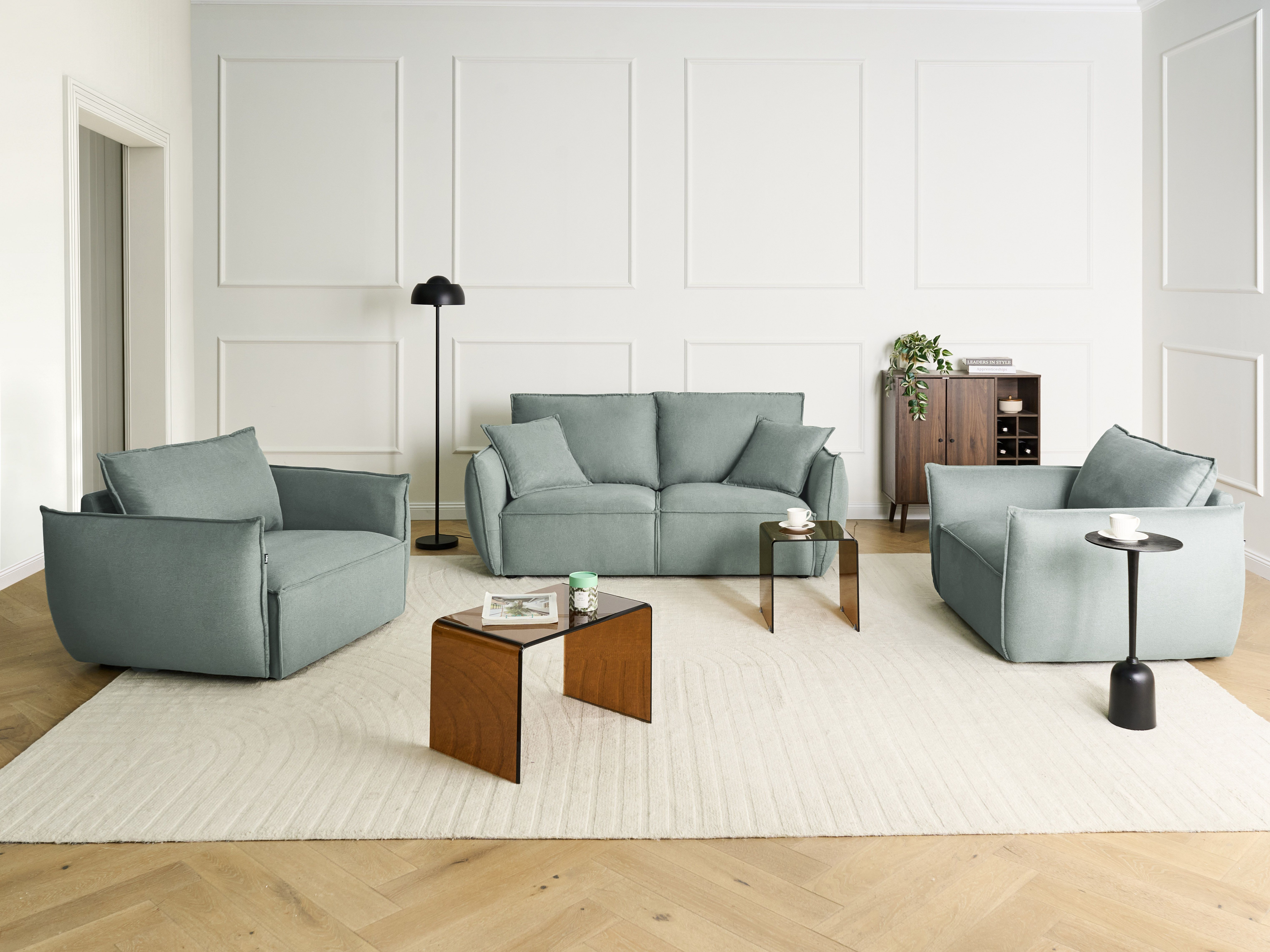 Fauteuil KUNES Stof Lichtgroen