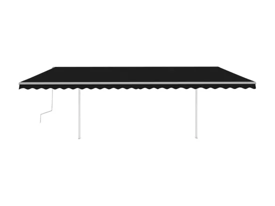 Auventanuel rétractable avec poteaux 6x3,5 Anthracite
