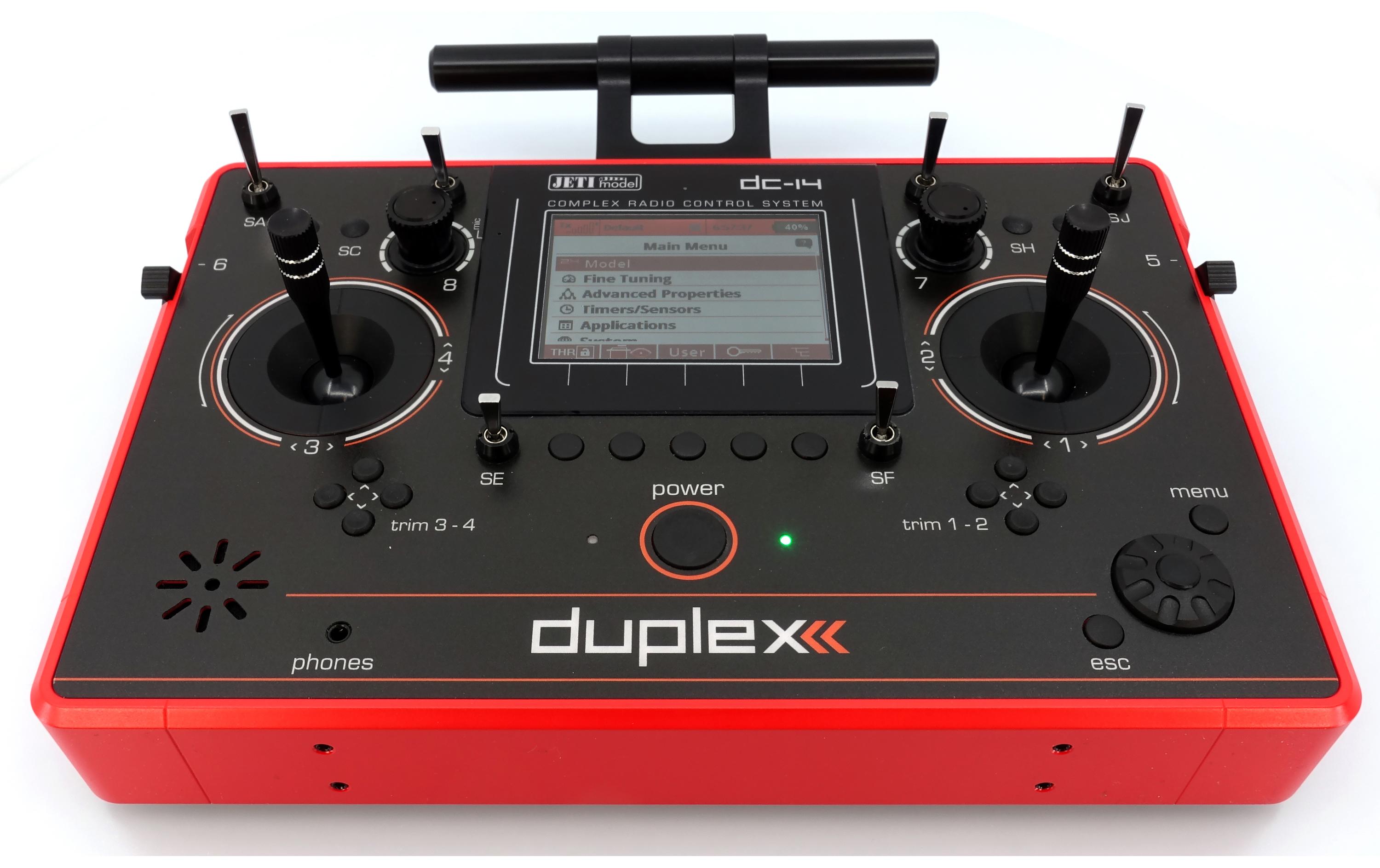 Fernsteuerung DC-14 II Multimode Rot<br>10-Kanal Jeti Duplex Pultsender
