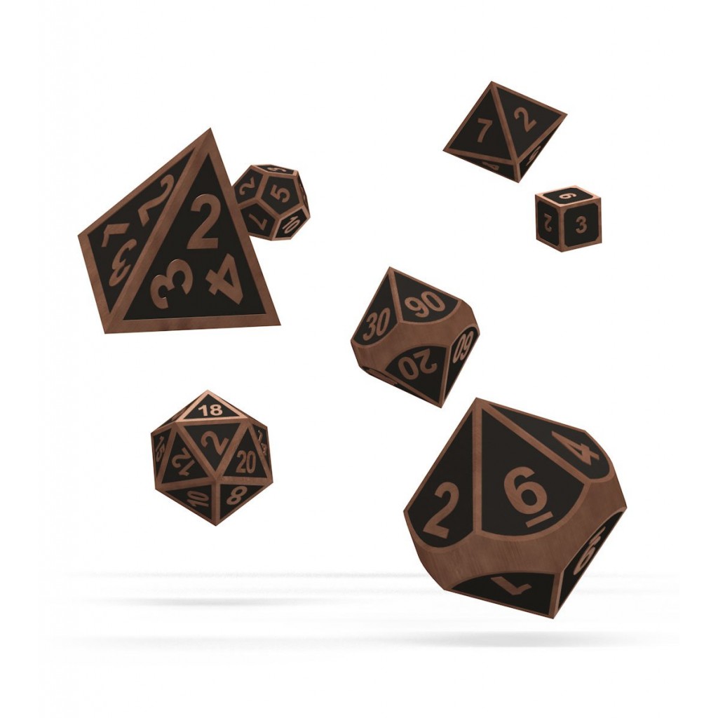 Oakie Doakie Dice dés RPG-Set Metal Dice - Steampunk (7)
