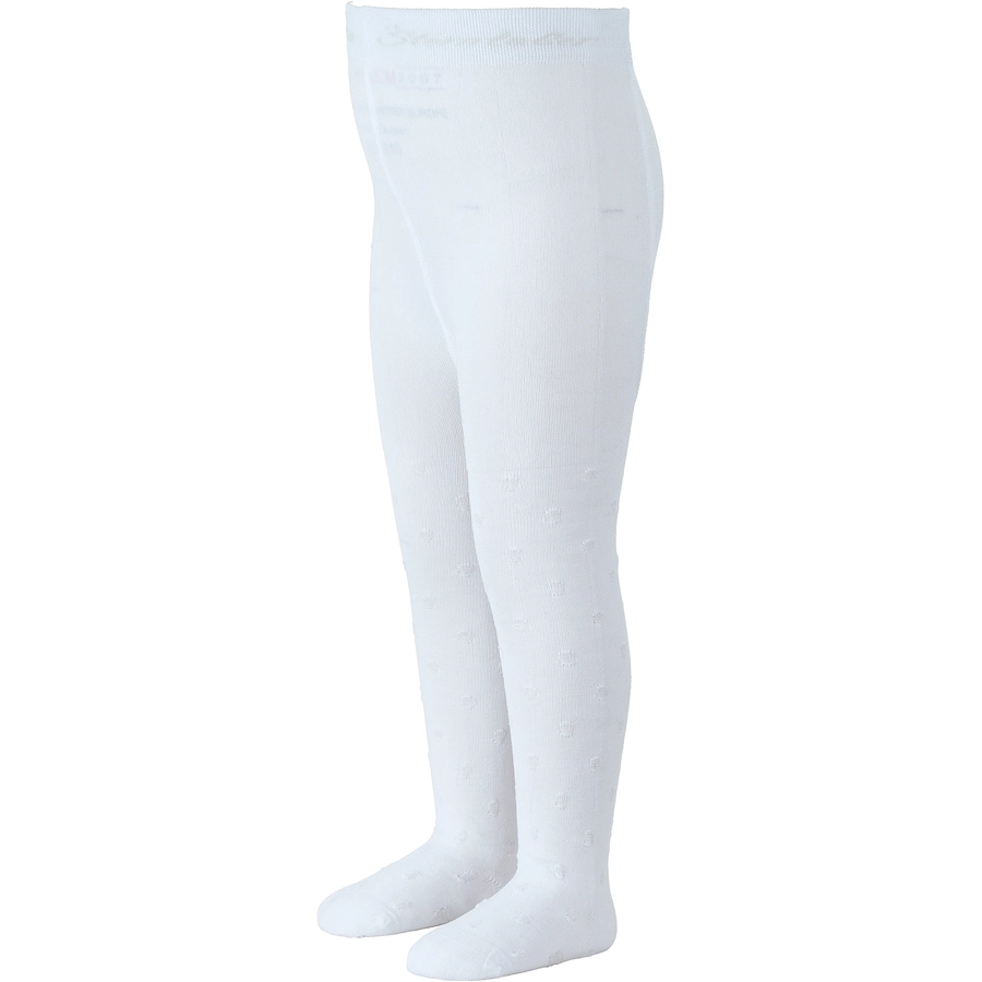 Sterntaler Strumpfhose Ajour Tupfen weiß