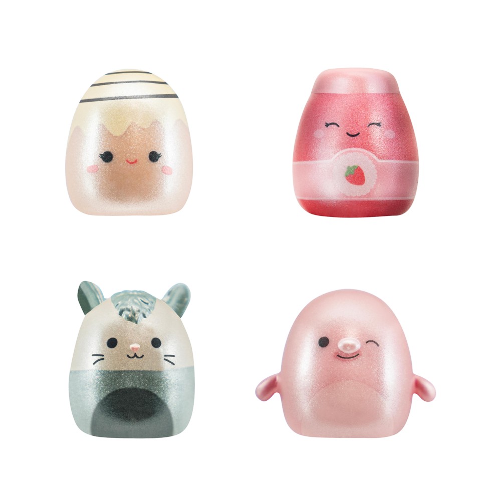 Squishalongs - 2,5 cm Nøglering (4-pakke)
