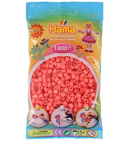 Hama Midi Perler - 1000 stk. - 44 Pastel R?d