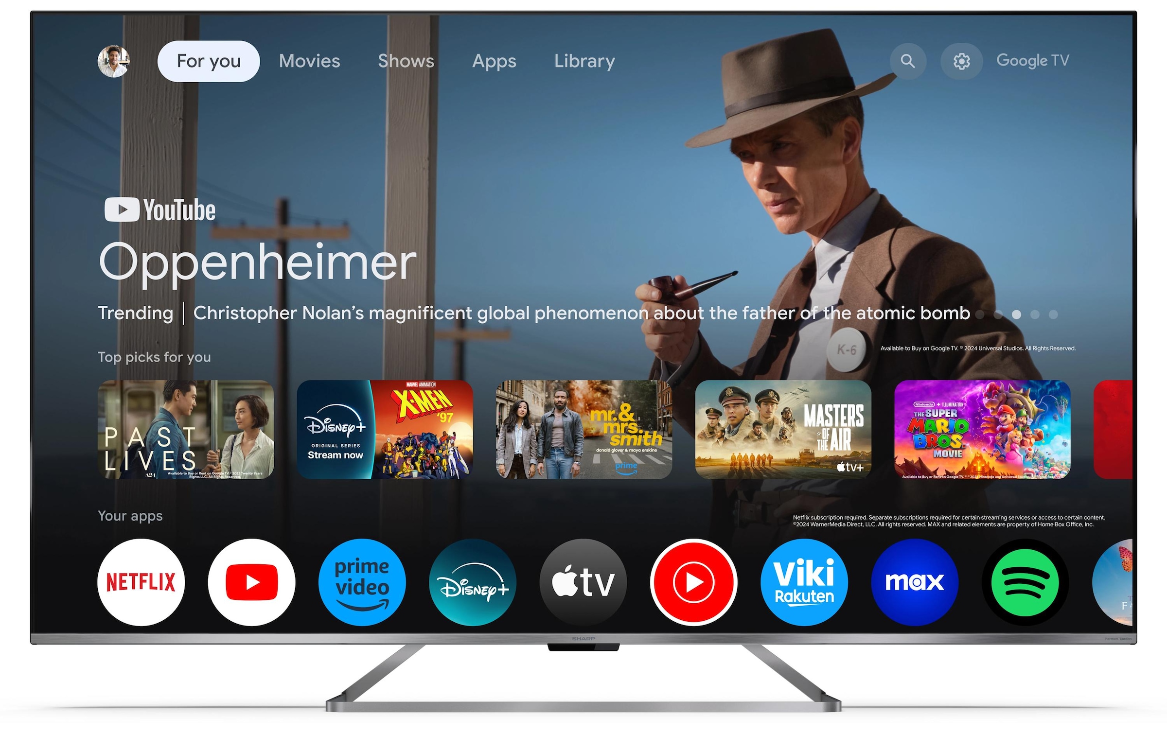 Sharp QLED-Fernseher »QLED GOOGLE TV 75 ZOLL« 189 cm/75 ″