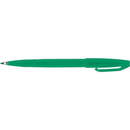 Feutre pentel sign s520 ecriture douce aquarellable   pointe moyenne 2mm baguee     longue duree encre vert