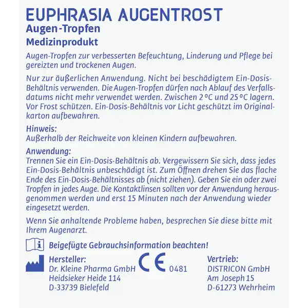 Augen-Tropfen Euphrasia Augentrost