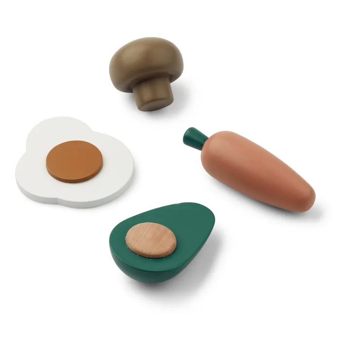 Liewood Légumes en bois - Set de 4 | Vert