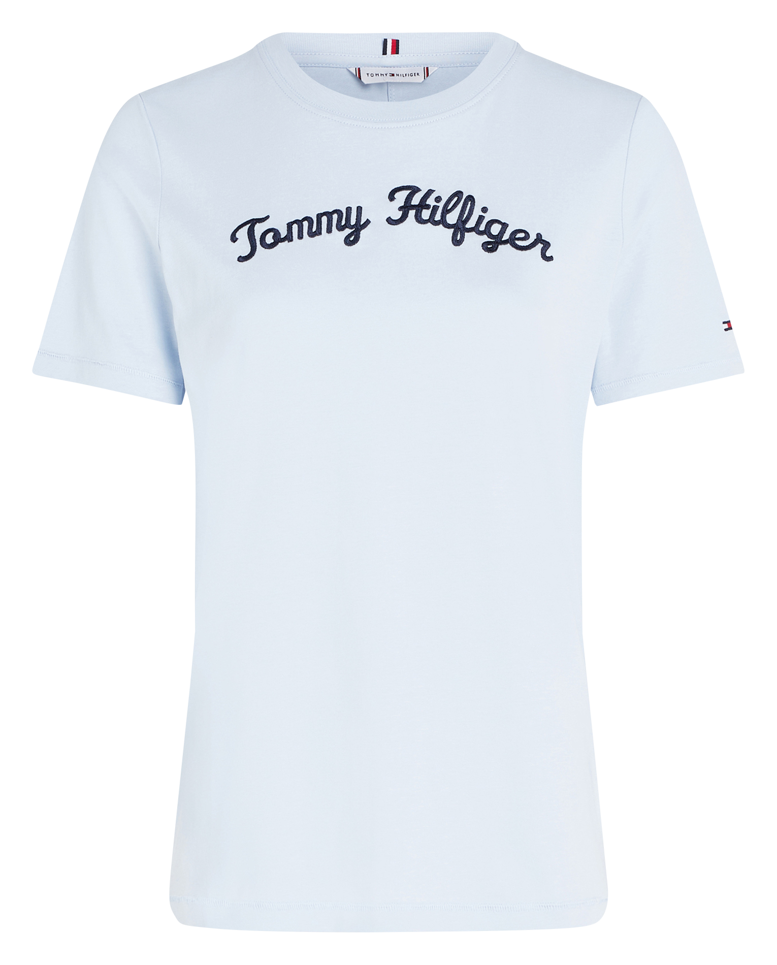 Tee-shirt col rond en coton | Bleu