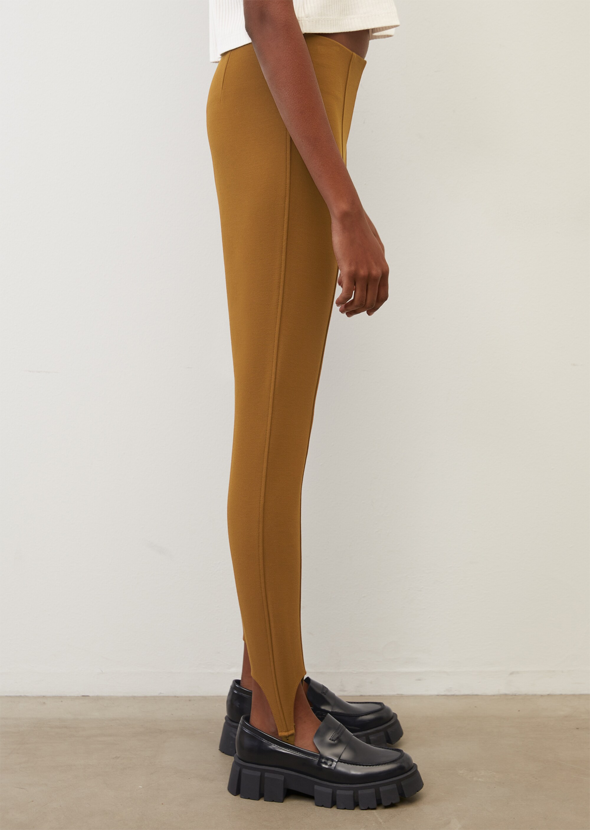 Steg-Leggings aus Stretch-Piqué