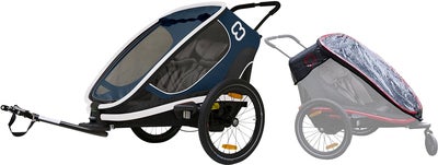 Hamax Outback Reclining Sykkelvogn 2019 inkl. Regntrekk, Navy/White