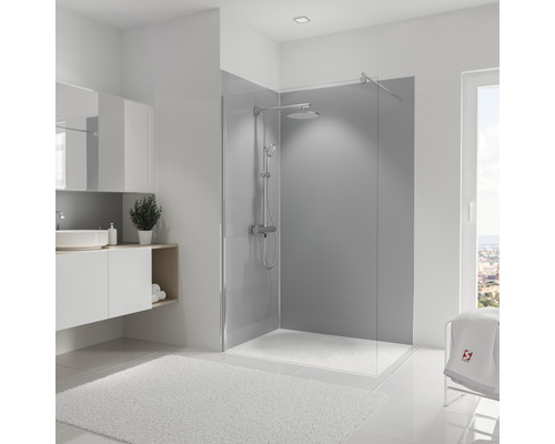 Douche achterwandset Schulte Decodesign decor lichtgrijs 2100x1200x3 mm