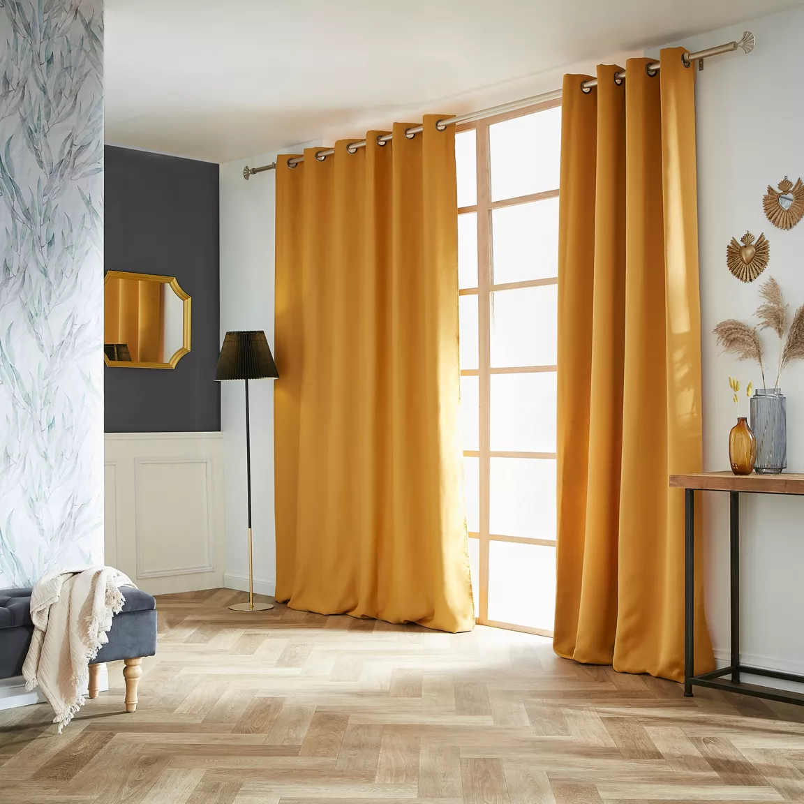 Rideau obscurcissant (180 x 260 cm) Dark Jaune moutarde