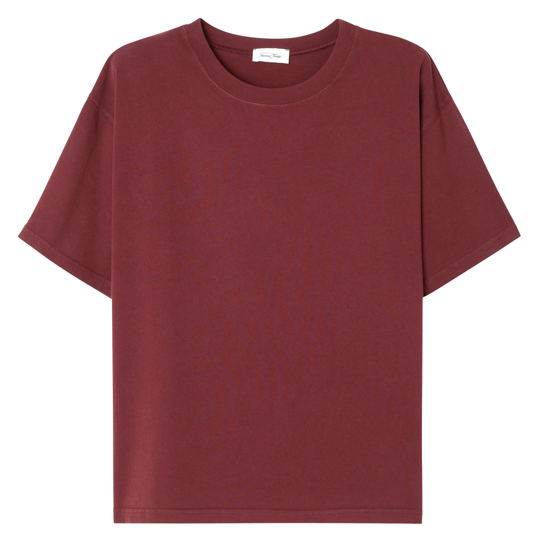 FIZVALLEY - Tee-shirt ample col rond en coton| Rouge