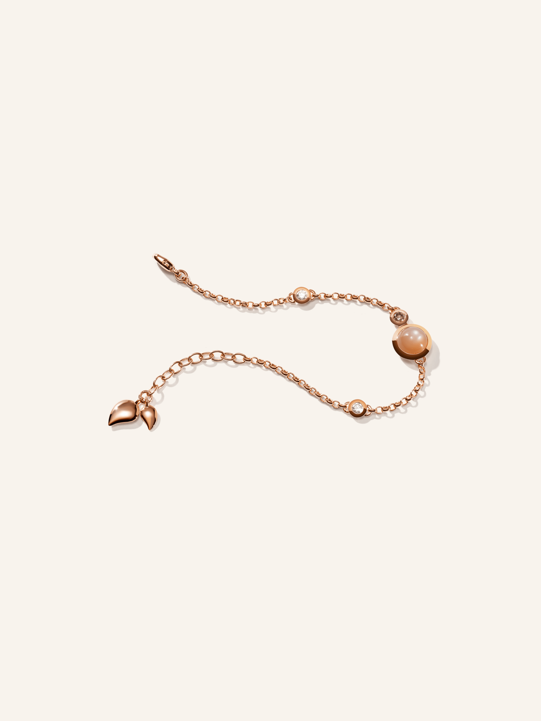 TAMARA COMOLLI Armband BRACELET BOUTON MINI CHAIN 'CAMEL' - SMALL/MEDIUM 18K Roségold
