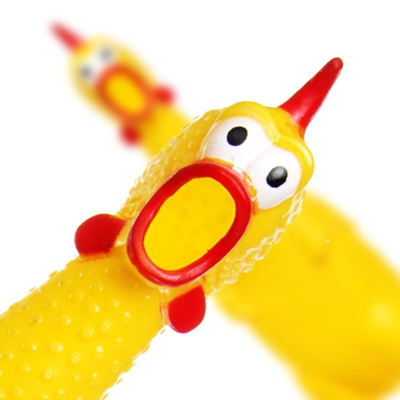 Quietschendes Hunde Spielzeug Chicken Interaktive Kau Figur - Schreiendes Huhn