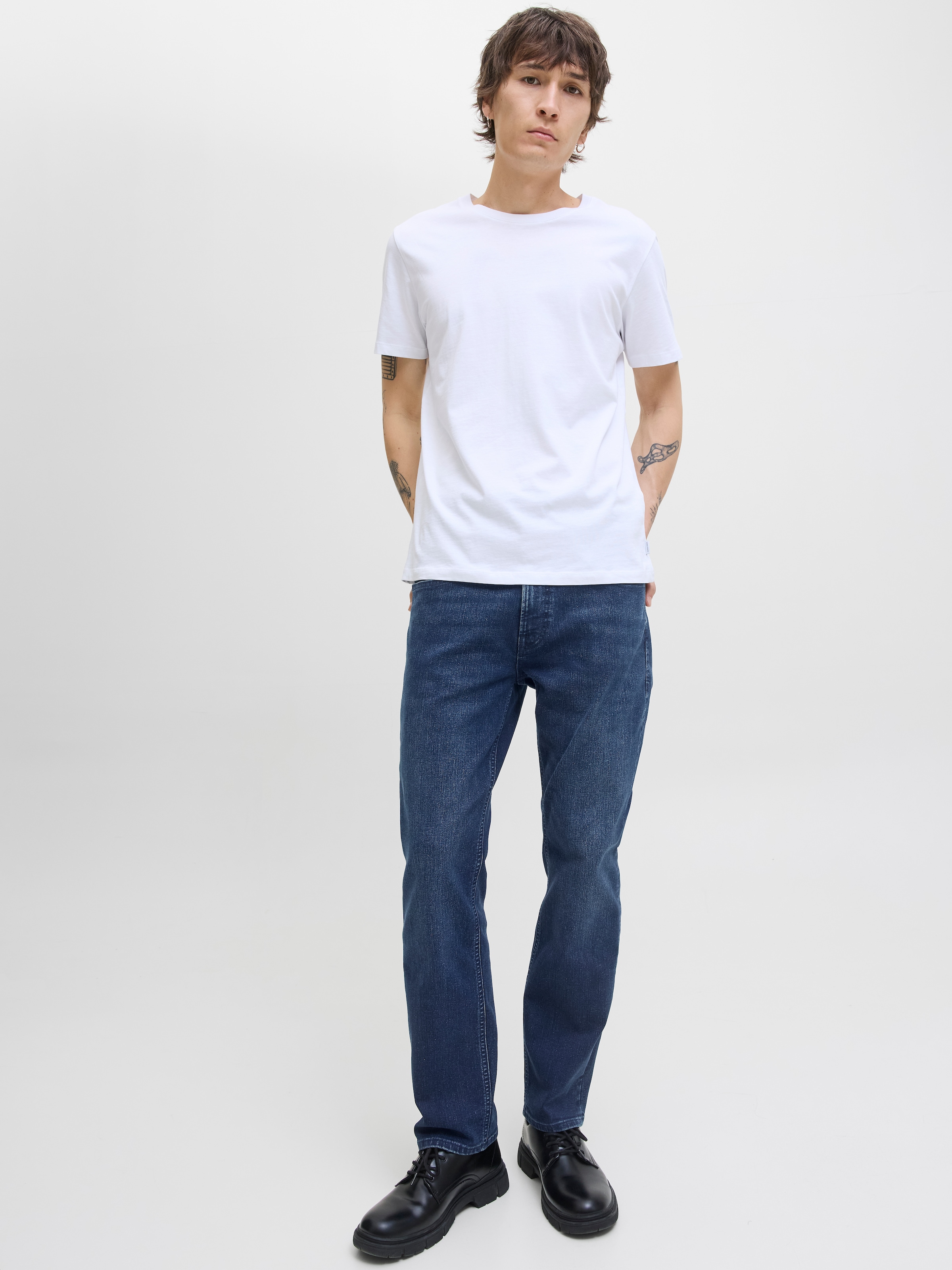 Jack & Jones Straight-Jeans »JJICLARK JJORIGINAL SQ 2« Baumwollmischung, straight fit