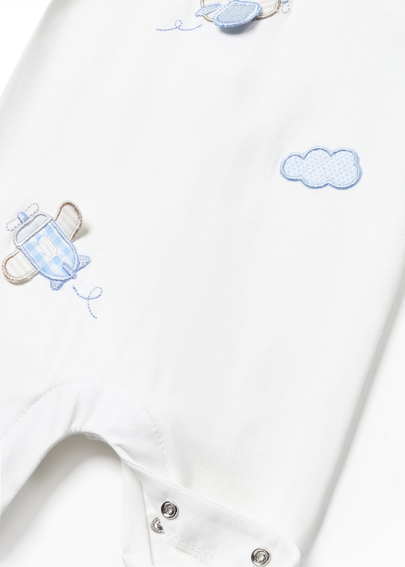 Pijama para recém-nascido com estampa de algodão sustentável