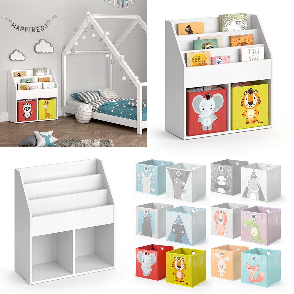 Vicco Kinderregal Bücherregal Aufbewahrungsregal Luigi Spielzeugablage Faltbox