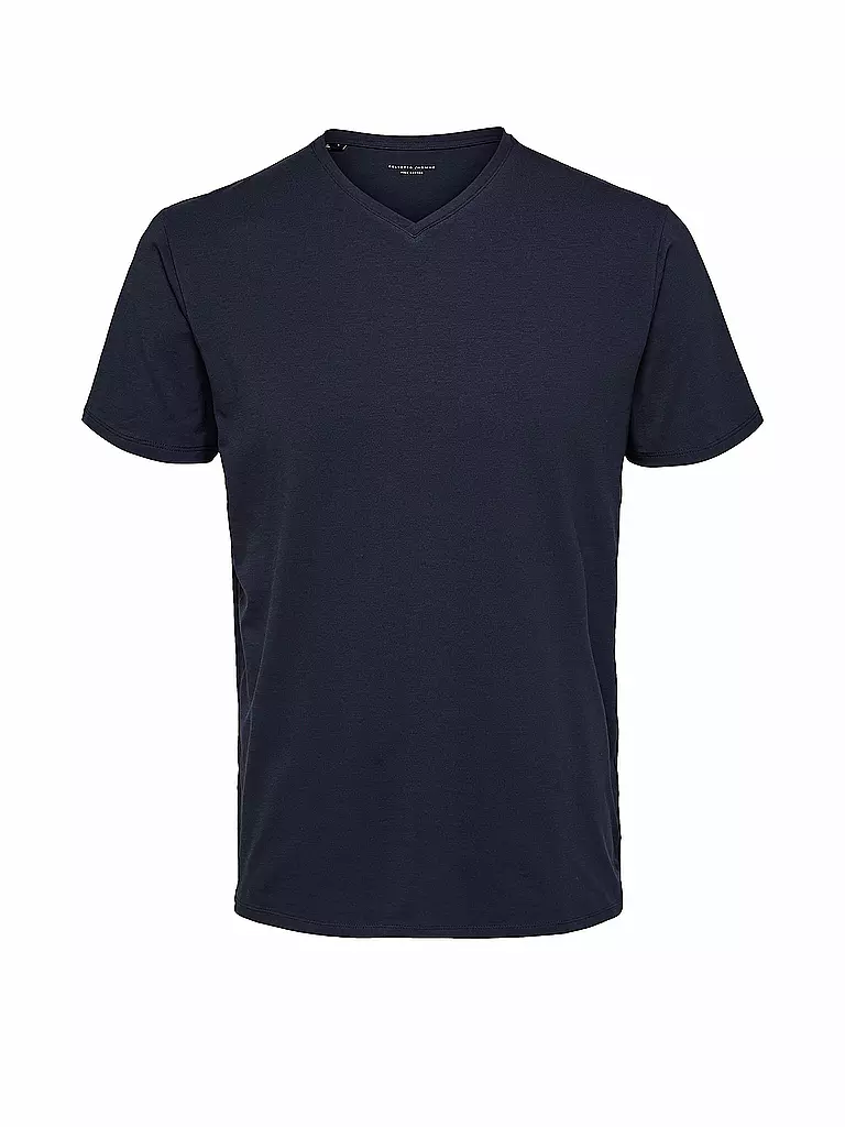 SELECTED T-Shirt SLHNEWPIMA blau