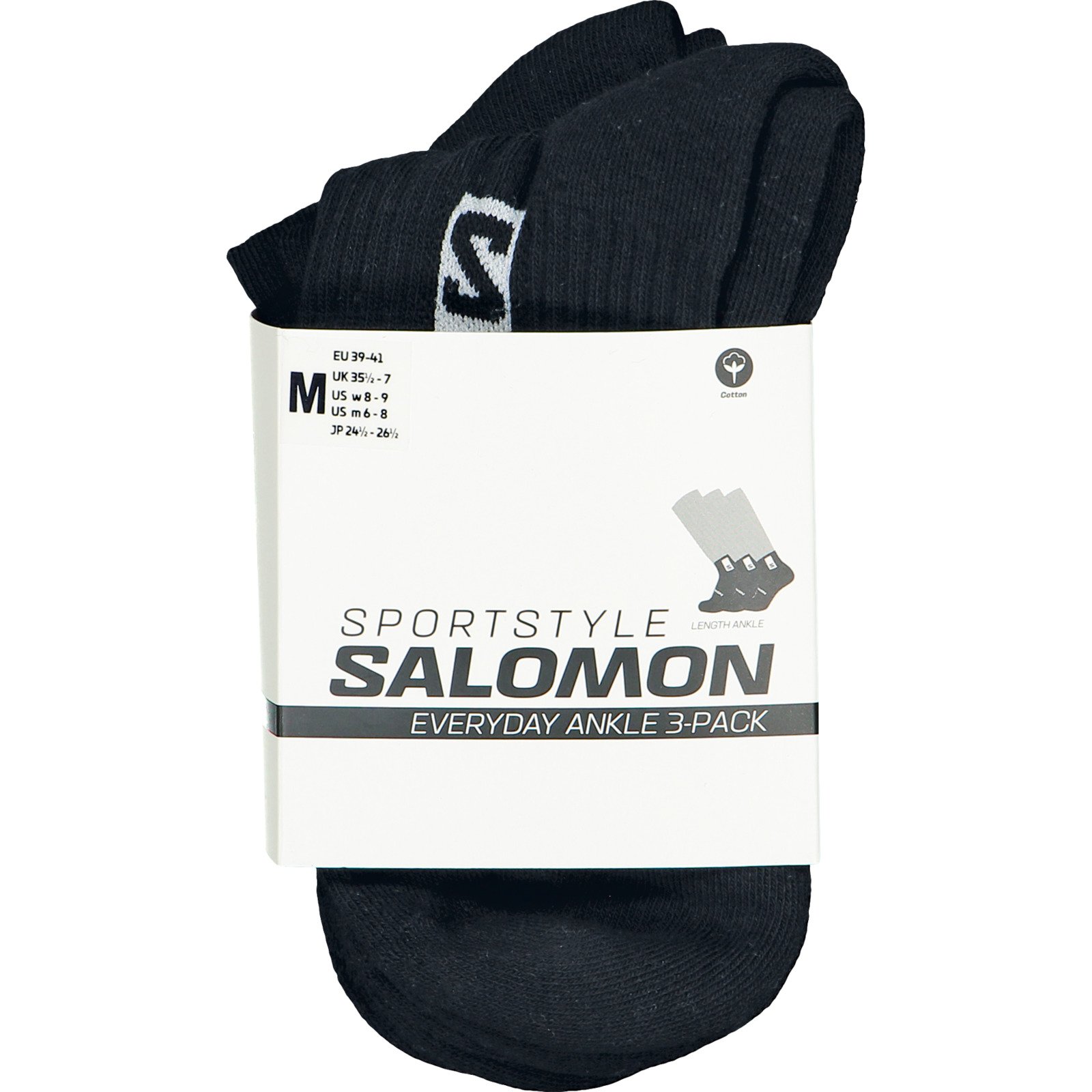 Salomon Unisex-Socken Ankle, 3 Paar 36-38