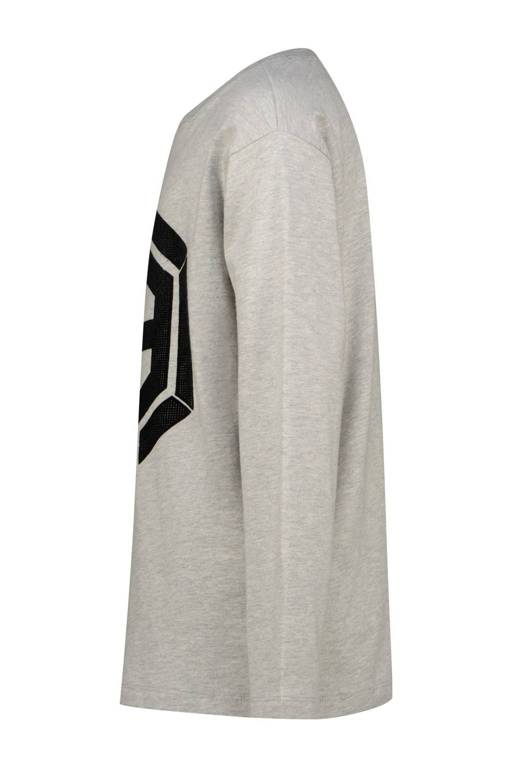 Vingino longsleeve Hanso met logo lichtgrijs melange