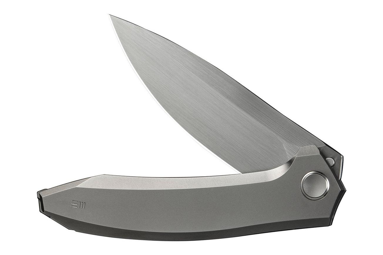 WE Knife Acuminal WE23070-2 Satin Vanax, Bead Blasted Titanium, zakmes