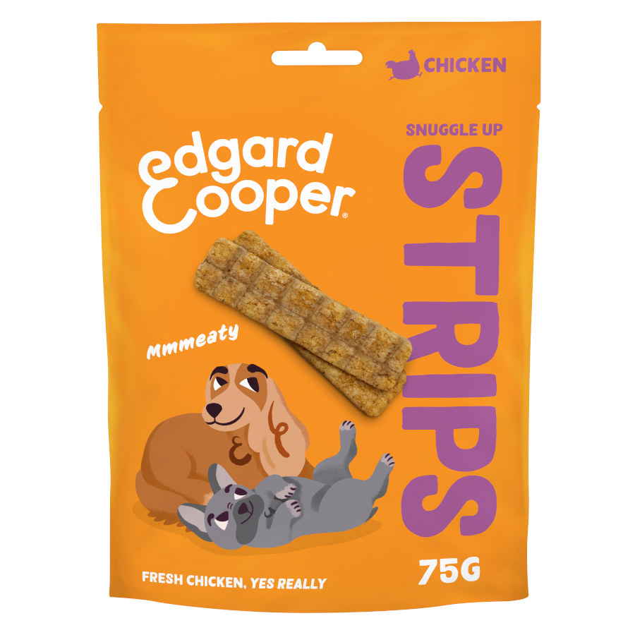 Tiras de frango Edgard & Cooper para cães