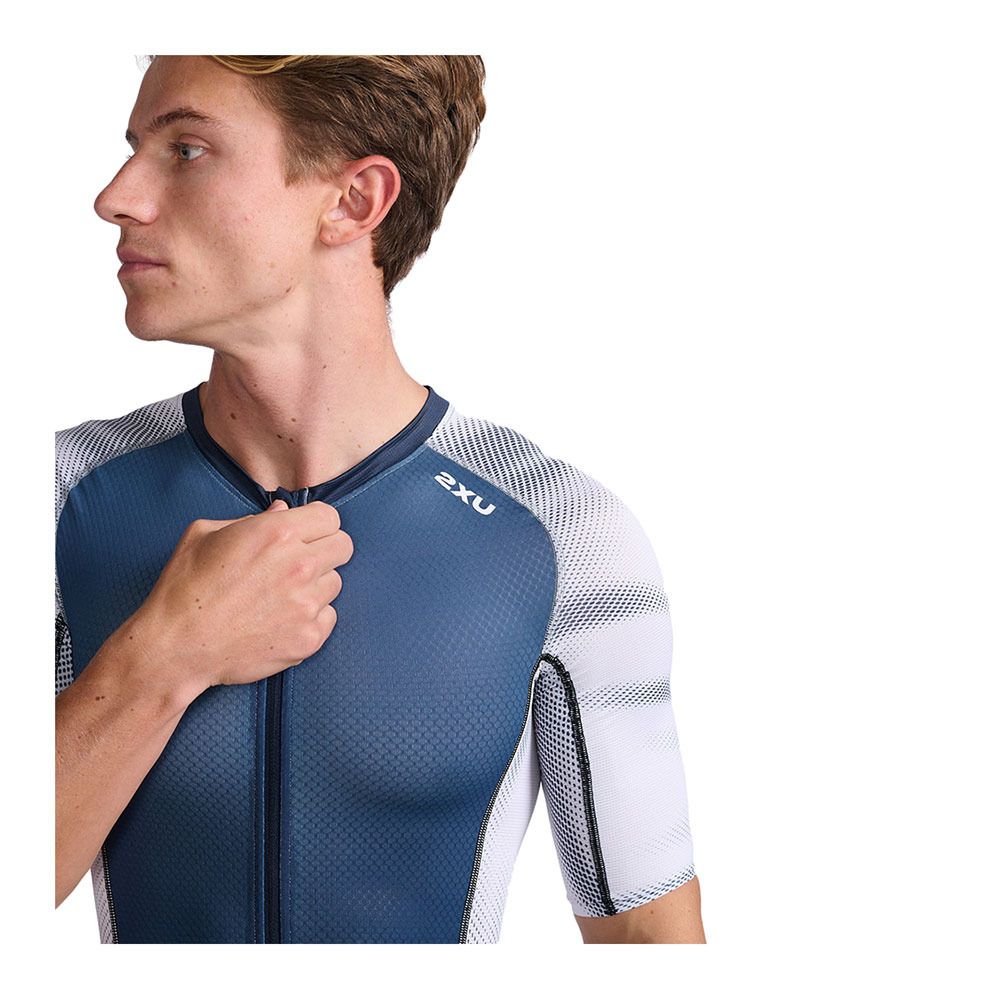 2xu LIGHT SPEED FZ - Combinaison trifonction shorty 6/3 mm Homme midnight/white
