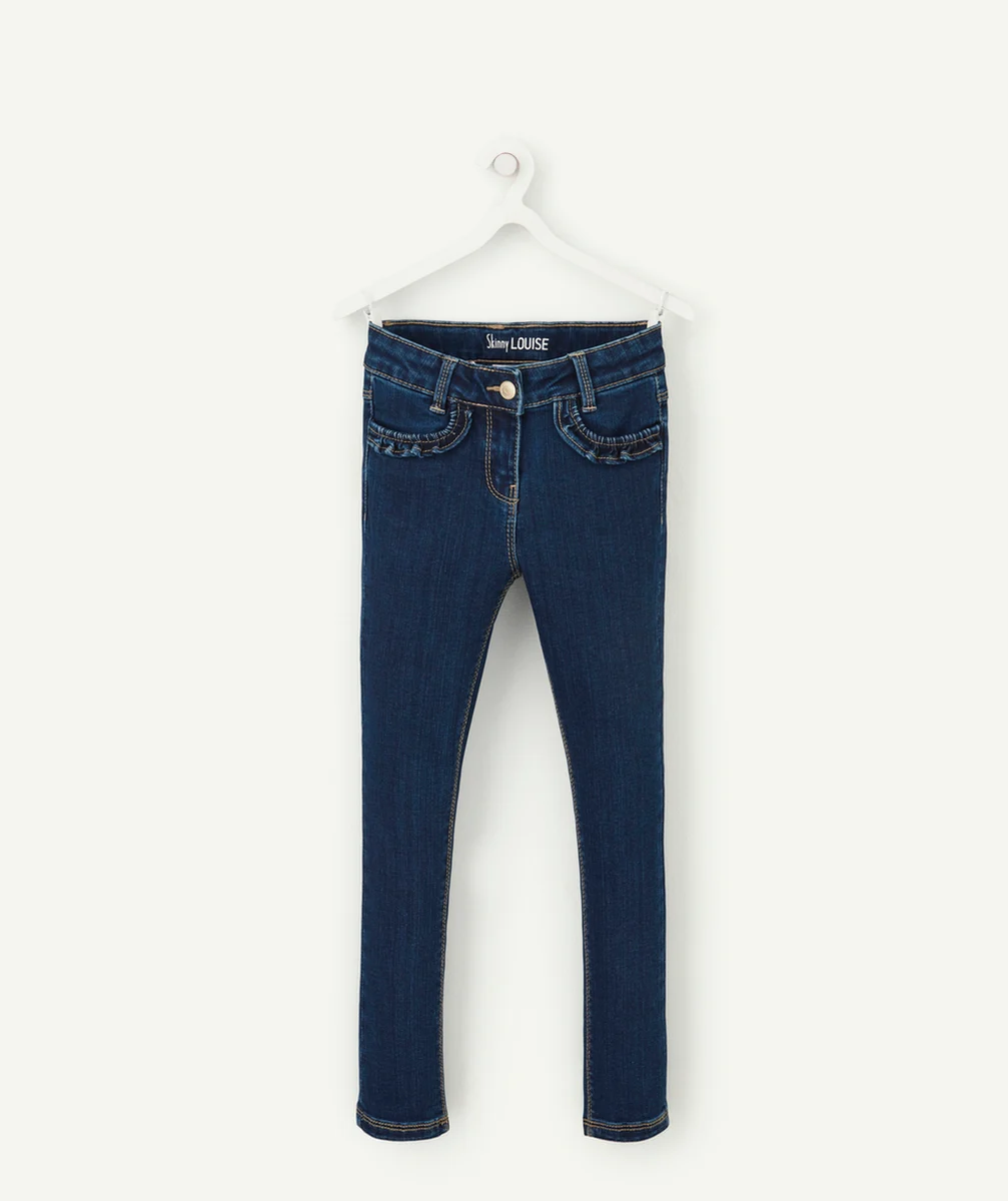 JEAN SKINNY FILLE EN DENIM BRUT ULTRA-RÉSISTANT ET LESS WATER