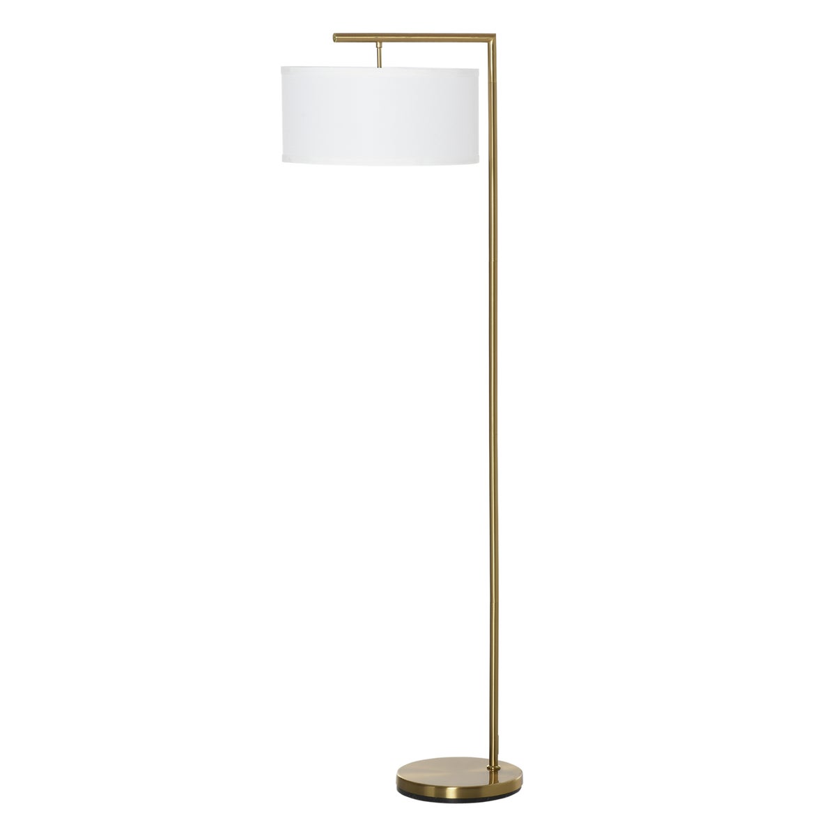 HOMCOM staande lamp, 47 x 37 x 153 cm, linnen, goud+wit