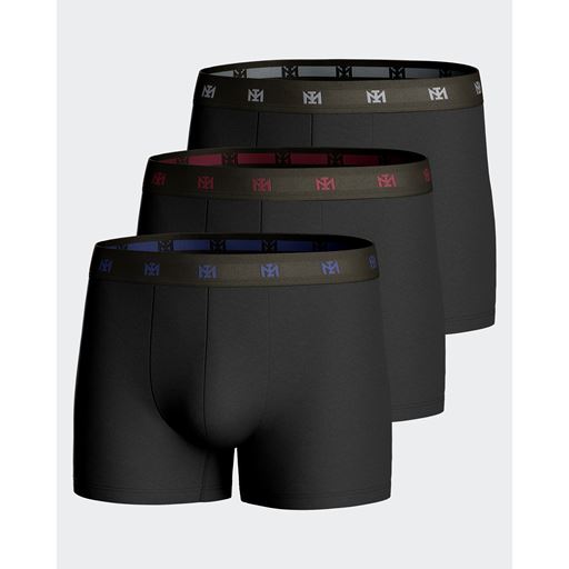 Impetus Retro Cotton Stretch 3-pak Boxershorts, Black, XXL