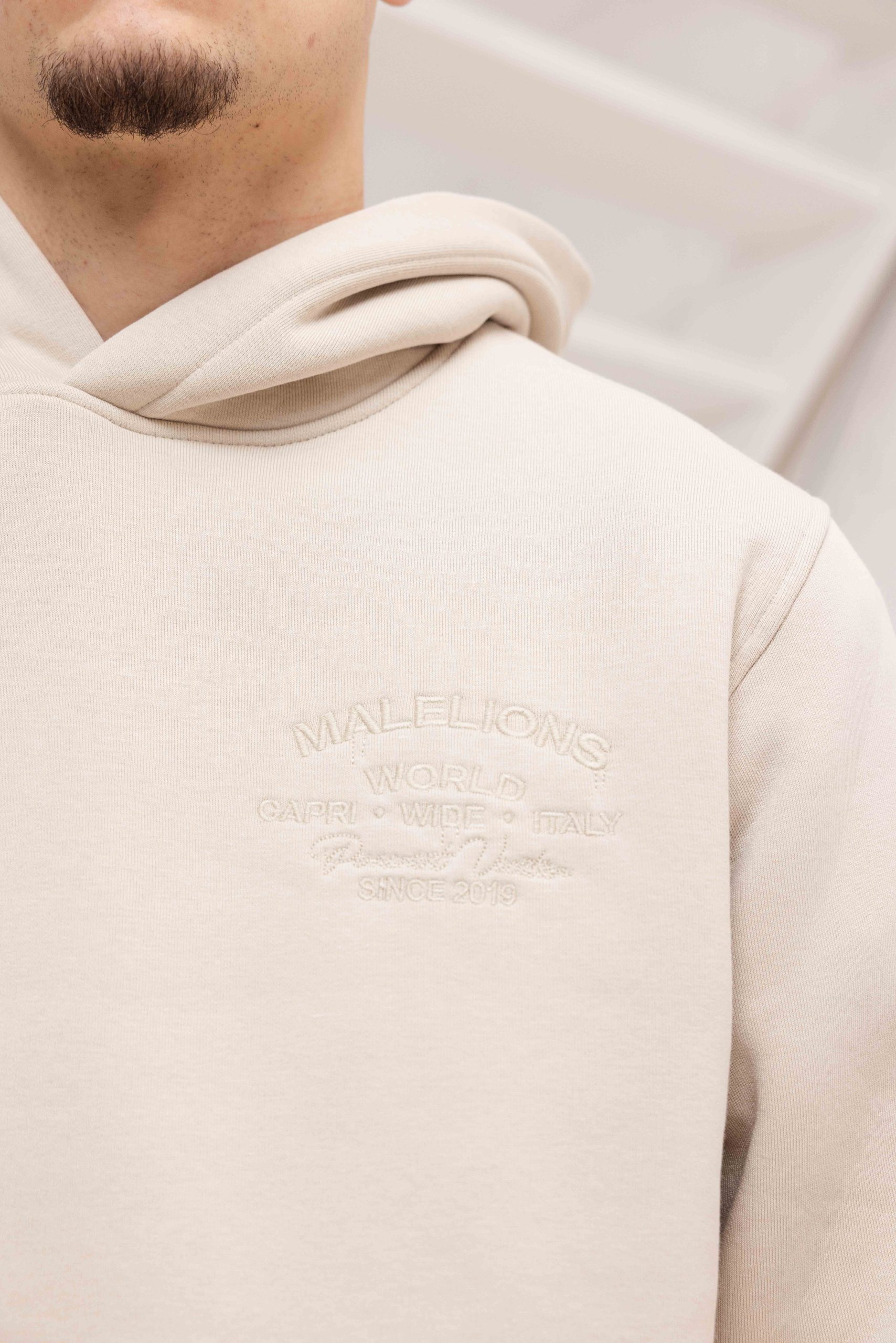 Malelions Permanent Vacation Hoodie Heren Lichtbruin