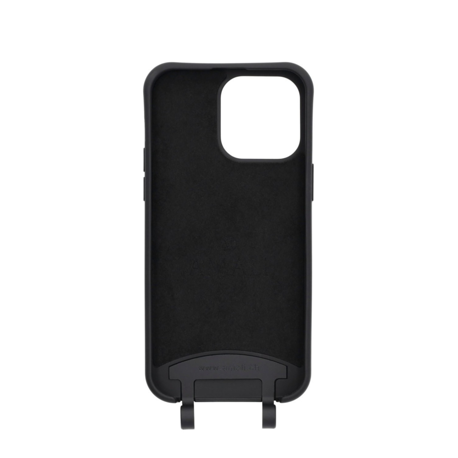 iPhone 14 Pro Max Handy Hülle Elegantes Case mit abnehmbarem Necklace Adapter - Black / Silver