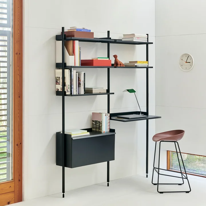 HAY - Pier System 1002, Garderobe, H 209 x 162 cm, weiss / Aluminium