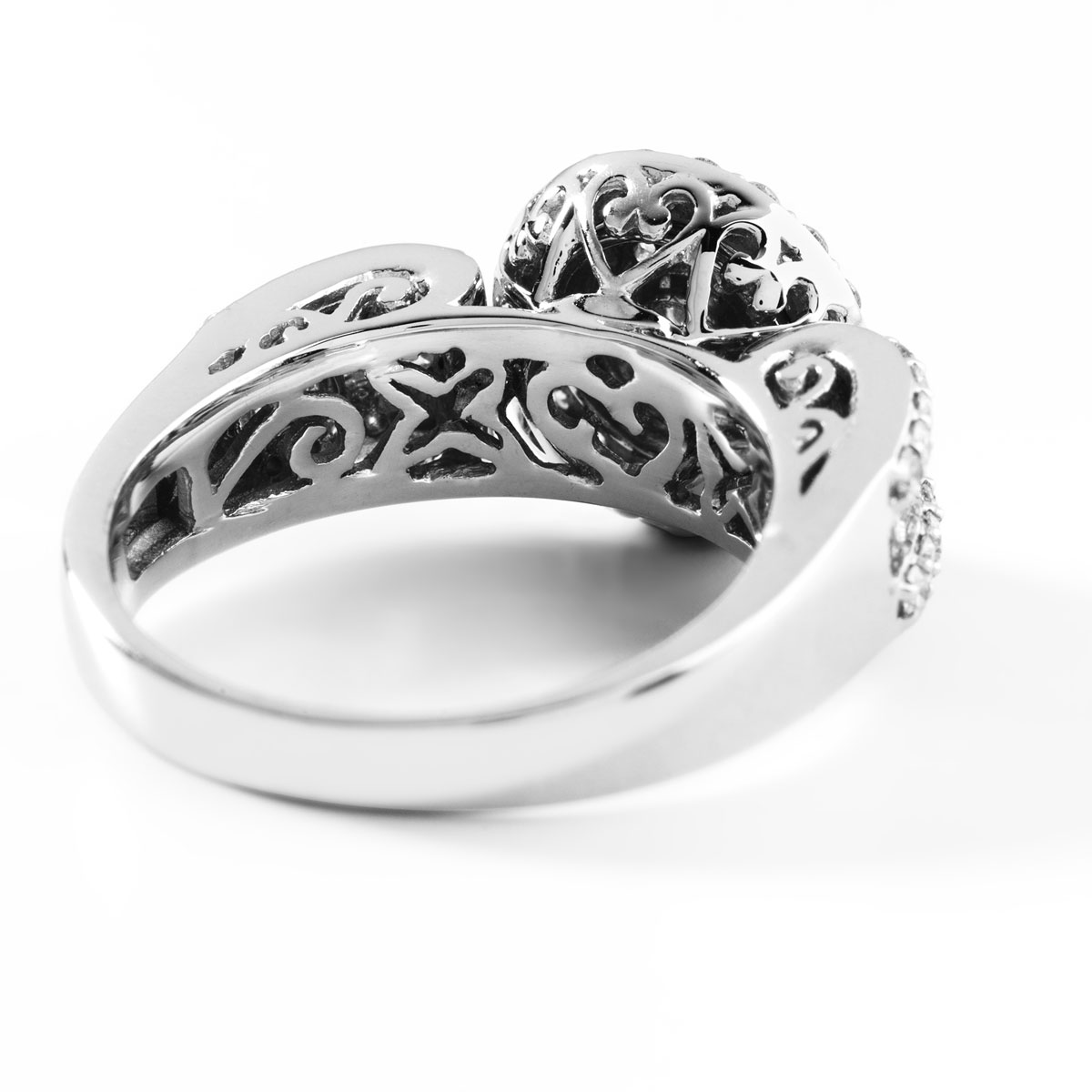 Bague or 750 blanc diamant 1,02 carat