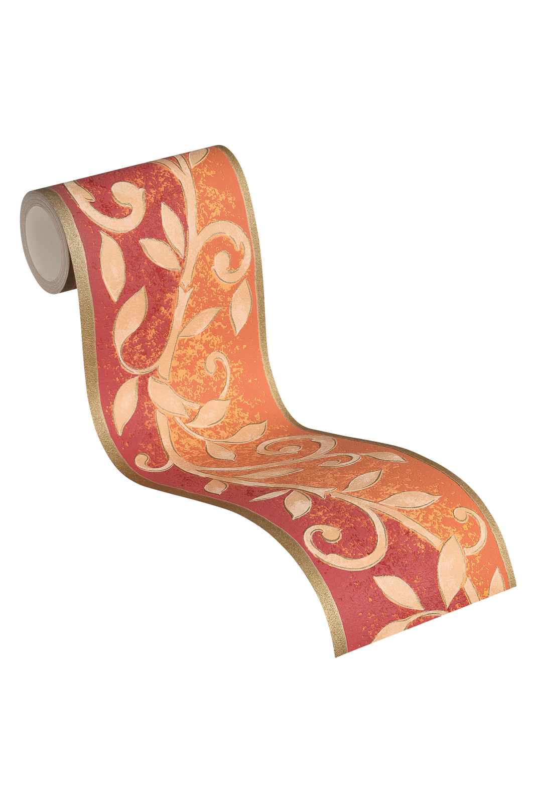 Papier-Borte ONLY BORDERS 10 - orange-rot - 5 Meter