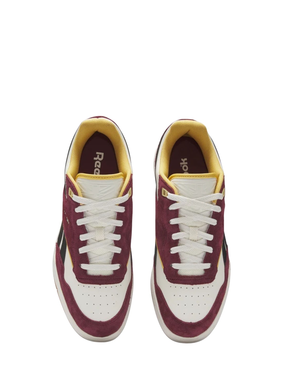 reebok sneakers homme bb 4000 cuir blanc/bordeaux
